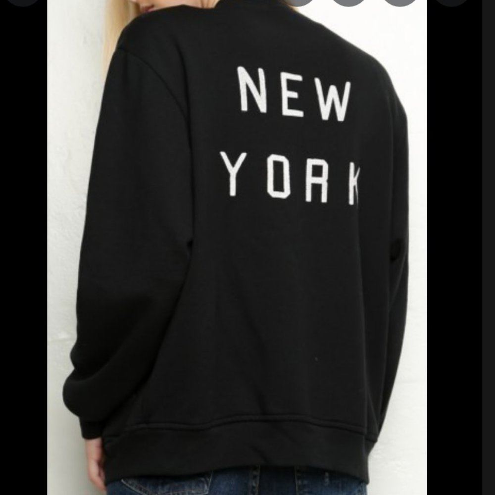 Brandy Melville John Galt Bomber Jacket Black OS